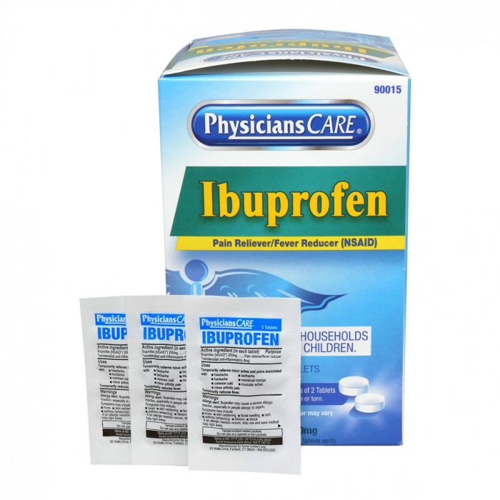 PhysiciansCare 200mg Ibuprofen, 50x2/Box - First Aid Safety